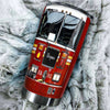 Camellia Personalized Fire Truck Head Stainless Steel Tumbler- Double-Walled Insulation Gift For Truck Driver
