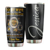 Camellia Personalized Loving Letter From Husband To wife Stainless Steel Tumbler-Sweat-Proof Double Wall Cup With Lid Gift For Anniversary Valentine's Day