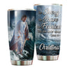 Camellia Personalized Be Strong Brave Fearless Christ Walking On Water  Stainless Steel Tumbler-Double-Walled Insulation Travel Cup With Lid