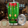 Camellia Personalized Christmas Clothes Stainless Steel Tumbler - Customized Double-Walled Insulation Travel Thermal Cup With Lid