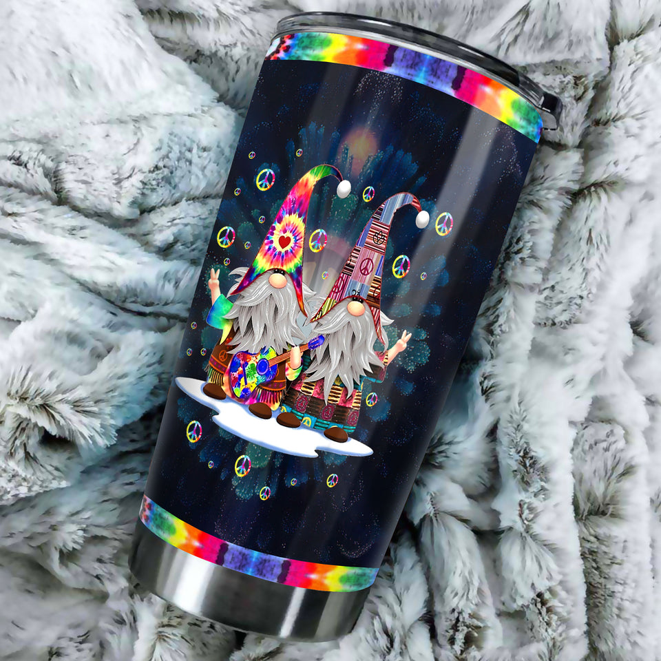 Camellia Personalized Hippie Gnomy Stainless Steel Tumbler-Double-Walled Insulation Travel Cup With Lid Gift For Chistmas 02