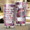 Camellia Personalized I'm Crazy Lady Drives Big Trucks Stainless Steel Tumbler-Double-Walled Insulation Travel Cup With Lid Gift For Lady