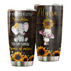 Camellia Personalized Baby Elephant If You Need A Littele Of Sunshine Stainless Steel Tumbler-Thermal Flask Travel Therma Cup With Lid