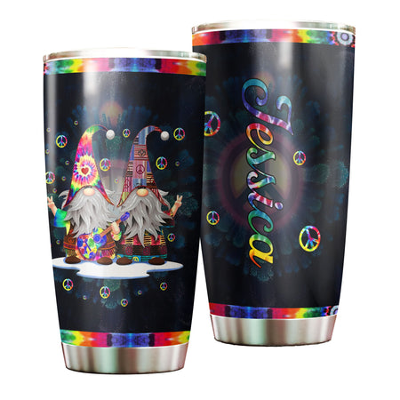 Camellia Personalized Hippie Gnomy Stainless Steel Tumbler-Double-Walled Insulation Travel Cup With Lid Gift For Chistmas 02