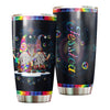 Camellia Personalized Hippie Gnomy Stainless Steel Tumbler-Double-Walled Insulation Travel Cup With Lid Gift For Chistmas 02