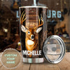 Camellia Persionalized 3D Daughter Thank To Dad  Stainless Steel Tumbler - Customized Double - Walled Insulation Travel Thermal Cup With Lid Gift For Deer Lover Dad