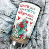 Camellia Personalized Whisper Of Words Let It Be Stainless Steel Tumbler-Double-Walled Travel Therma Cup With Lid