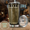 Camellia Personalized  Bible Emergency Numbers Stainless Steel Tumbler - Customized Double-Walled Insulation Travel Thermal Cup With Lid Gift For Christian