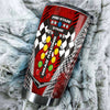 Camellia Personalized Drag Racing Stainless Steel Tumbler - Customized Double-Walled Insulation Travel Thermal Cup With Lid Gift For Racer
