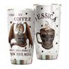 Camellia Personalized Dragon Touch My Coffee And I Will Drink It From Your Skull Stainless Steel Tumbler - Customized Double-Walled Insulation Travel Thermal Cup With Lid Gift For Coffee Lover