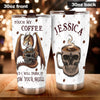Camellia Personalized Dragon Touch My Coffee And I Will Drink It From Your Skull Stainless Steel Tumbler - Customized Double-Walled Insulation Travel Thermal Cup With Lid Gift For Coffee Lover