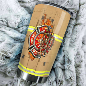 Camellia Personalized Firefighter Clothing Cover Stainless Steel Tumbler-Double-Walled Insulation Gift For Firefighter Fireman 02