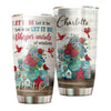 Camellia Personalized Whisper Of Words Let It Be Stainless Steel Tumbler-Double-Walled Travel Therma Cup With Lid