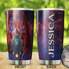 Camellia Persionalized 3D Dragon Wolf Stainless Steel Tumbler - Customized Double - Walled Insulation Travel Thermal Cup With Lid