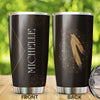 Camellia Personalized Native American Mandala Pattern Stainless Steel Tumbler-Double-Walled Insulation Travel Cup With Lid
