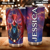 Camellia Persionalized 3D Dragon Wolf Stainless Steel Tumbler - Customized Double - Walled Insulation Travel Thermal Cup With Lid