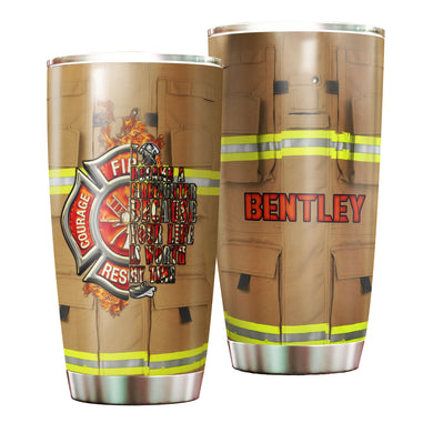 Camellia Personalized Firefighter Clothing Cover Stainless Steel Tumbler-Double-Walled Insulation Gift For Firefighter Fireman 02