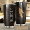Camellia Personalized Native American Mandala Pattern Stainless Steel Tumbler-Double-Walled Insulation Travel Cup With Lid