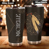 Camellia Personalized Native American Mandala Pattern Stainless Steel Tumbler-Double-Walled Insulation Travel Cup With Lid