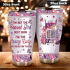 Camellia Personalized I'm Crazy Lady Drives Big Trucks Stainless Steel Tumbler-Double-Walled Insulation Travel Cup With Lid Gift For Lady