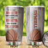 Camellia Persionalized Basketball Being Better Than You Were The Day Before Stainless Steel Tumbler - Customized Double - Walled Insulation Travel Thermal Cup With Lid