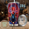 Camellia Persionalized 3D Dragon Wolf Stainless Steel Tumbler - Customized Double - Walled Insulation Travel Thermal Cup With Lid