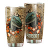 Camellia Personalized 3D Dinosaur Stainless Steel Tumbler - Customized Double-Walled Insulation Travel Thermal Cup With Lid Gift For Dinosaur Lover