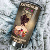 Camellia Personalized Butterfly Some Girls Are Born With Books In Their Soul Stainless Steel Tumbler - Double-Walled Insulation Vacumm Flask - For Thanksgiving, Memorial Day, Christians, Christ