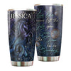 Camellia Personalized Horse Mermaid Freedom Stainless Steel Tumbler - Double-Walled Insulation Vacumm Flask - Gift For Horse Lovers, Cowgirls, Cowboys, Perfect Christmas, Thanksgiving Gift