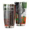 Camellia Persionalized Irish Fact Stainless Steel Tumbler - Customized Double - Walled Insulation Travel Thermal Cup With Lid