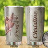 Camellia Personalized Horse Girl Stainless Steel Tumbler - Double-Walled Insulation Vacumm Flask - Gift For Horse Lovers, Cowgirls, Cowboys, Perfect Christmas, Thanksgiving Gift 02