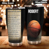 Camellia Persionalized 3D Basketball Life Lessons Stainless Steel Tumbler - Customized Double - Walled Insulation Travel Thermal Cup With Lid Gift For Basketball Player