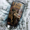 Camellia Personalized 3D American Army Veteran Stainless Steel Tumbler - Customized Double-Walled Insulation Thermal Cup With Lid