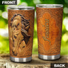 Camellia Personalized Wood Horse Stainless Steel Tumbler - Double-Walled Insulation Vacumm Flask - Gift For Horse Lovers, Cowgirls, Cowboys, Perfect Christmas, Thanksgiving Gift