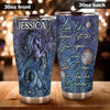 Camellia Personalized Horse Mermaid Freedom Stainless Steel Tumbler - Double-Walled Insulation Vacumm Flask - Gift For Horse Lovers, Cowgirls, Cowboys, Perfect Christmas, Thanksgiving Gift