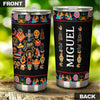 Camellia Personalized Mexico Sugar Skull Stainless Steel Tumbler-Double-Walled Insulation Travel Cup With Lid