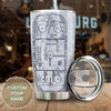 Camellia Personalized Ice Hockey Stainless Steel Tumbler-Double-Walled Insulation Cup With Lid Gift For Hockey Player