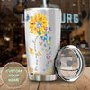 Camellia Personalized Butterfly You Are My Sunshine Stainless Steel Tumbler - Double-Walled Insulation Vacumm Flask - For Thanksgiving, Memorial Day, Christians, Christmas Gift