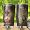 Camellia Personalized Butterfly Some Girls Are Born With Books In Their Soul Stainless Steel Tumbler - Double-Walled Insulation Vacumm Flask - For Thanksgiving, Memorial Day, Christians, Christ