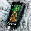 Camellia Persionalized 3D Meditation Stainless Steel Tumbler - Customized Double - Walled Insulation Thermal Cup With Lid Gift For Meditator Yoga Lover
