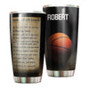 Camellia Persionalized 3D Basketball Life Lessons Stainless Steel Tumbler - Customized Double - Walled Insulation Travel Thermal Cup With Lid Gift For Basketball Player