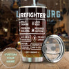 Camellia Personalized Firefighter Label Stainless Steel Tumbler-Double-Walled Insulation Gift For Firefighter Fireman