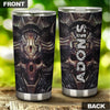 Camellia Personalized Creepy Skull Stainless Steel Tumbler - Customized Double-Walled Insulation Travel Thermal Cup With Lid