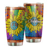 Camellia Personalized Hippie Chrysanthemum Stainless Steel Tumbler-Double-Walled Insulation Travel Cup With Lid