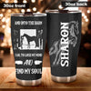 Camellia Personalized Horse Into The Barn Stainless Steel Tumbler - Double-Walled Insulation Vacumm Flask - Gift For Horse Lovers, Cowgirls, Cowboys, Perfect Christmas, Thanksgiving Gift