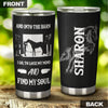Camellia Personalized Horse Into The Barn Stainless Steel Tumbler - Double-Walled Insulation Vacumm Flask - Gift For Horse Lovers, Cowgirls, Cowboys, Perfect Christmas, Thanksgiving Gift