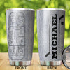 Camellia Personalized Ice Hockey Stainless Steel Tumbler-Double-Walled Insulation Cup With Lid Gift For Hockey Player