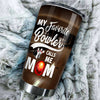 Camellia Persionalized 3D My Favourite Bowler Call Me Mom Stainless Steel Tumbler - Customized Double - Walled Insulation Thermal Cup With Lid