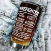 Camellia Personalized Firefighter Label Stainless Steel Tumbler-Double-Walled Insulation Gift For Firefighter Fireman