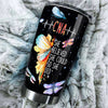 Camellia Personalized Butterfly Nurse She Believed She Could So She Do It Stainless Steel Tumbler - Customized Double-Walled Insulation Travel Thermal Cup With Lid